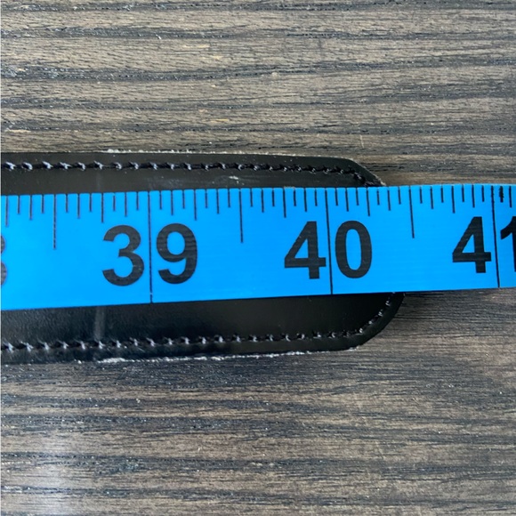 Vintage Pierre Cardin Leather Black Silver Gold Logo Belt - Picture 8 of 15